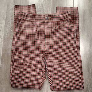Hollister XS Red and Black Checkered women's pants